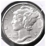 1944 S GEM BU MERCURY DME