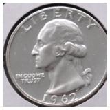 1962 CAMEO PROOF WASHINGTON QUARTER