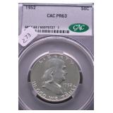 1952 CAC PF63 FRANKLIN HALF DOLLAR