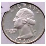 1964 CAMEO PROOF WASHINGTON QUARTER