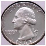 1963 CAMEO PROOF WASHINGTON QUARTER