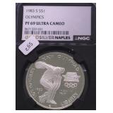 1983 S NGC PF69 DC OLYMPIC SILVER DOLLAR