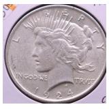 1924 CHOICE BU PEACE DOLLAR