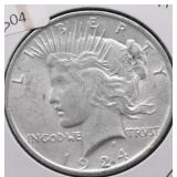 1924 CHOICE BU PEACE DOLLAR