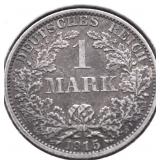 1915 GERMAN EMPIRE SILVER MARK XF