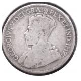 1912 CANADA SILVER 25 CENTS G