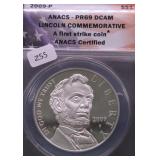 2009 P ANACS PF69DC LINCOLN SILVER DOLLAR