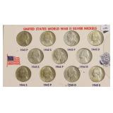 CHOICE BU SILVER WAR NICKEL SET