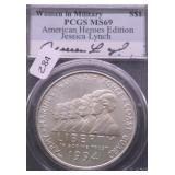 WOMEN IN MILITARY PCGS MS69 SILVER DOLLAR