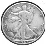 1947 D WALKING HALF DOLLAR