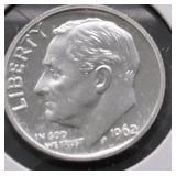 1962 CAMEO PROOF ROOSEVELT DIME