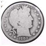 1902 BARBER HALF DOLLAR G