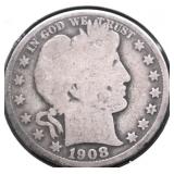 1908 O BARBER HALF DOLLAR G