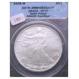 2006 W ANACS SP70 SILVER EAGLE