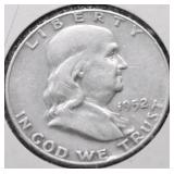1952 D FRANKIN HALF DOLLAR VF