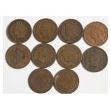 10 INDIAN HEAD CENTS