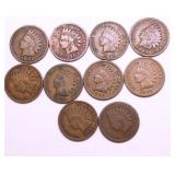 10 INDIAN HEAD CENTS
