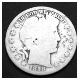 1898 O BARBER HALF DOLLAR G