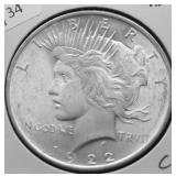 1922 CHOICE BU PEACE DOLLAR
