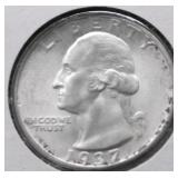 1937 D SUPURB GEM WASHINGTON QUARTER