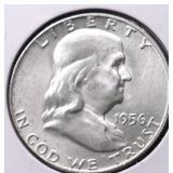 1956 CHOICE BU FRANKLIN HALF DOLLAR