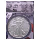 2021 W ANACS MS70 SILVER EAGLE