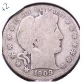 1909 BARBER HALF DOLLAR G
