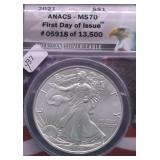 2021 ANACS MS70 SILVER EAGLE
