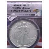 2022 ANACS MS70 SILVER EAGLE