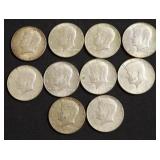10 40 % SILVER HALF DOLLARS