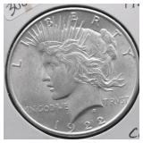 1922 CHOICE BU PEACE DOLLAR