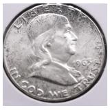 1963 GEM BU FRANKLIN HALF DOLLAR
