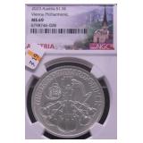 2023 NGC MS69 VIENA PHILHARMONIC 1 OZ .999 SILVER