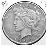 1935 S PEACE DOLLAR VF