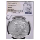 2023 NGC MS69 PEACE DOLLAR