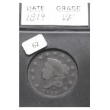 1819 LARGE CENT VF