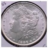 1886 GEM BU MORGAN DOLLAR