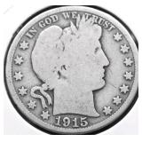 1915 S BARBER HALF DOLLAR G