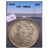 1882 ICG MS65 MORGAN DOLLAR