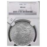 1886 NGC MS64 MORGAN DOLLAR
