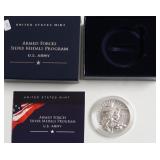 ARMED FORCES SILVER MEDAL US ARMY W BOX PAPERS