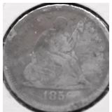 1856 SEATED QUARTER G