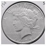 1923 S PEACE DOLLAR XF