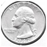 1947 WASHINGTON QUARTER  AU