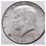 1964 CH BU KENNEDY HALF DOLLAR