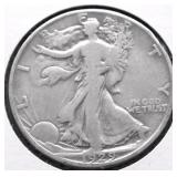1929 D WALKING HALF DOLLAR VG