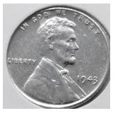 1943 CH BU LINCOLN CENT