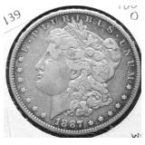 1887 O MORGAN DOLLAR XF
