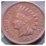 1905 INDIAN HEAD CENT AU