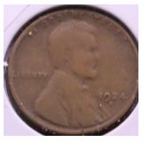 1924 S LINCOLN CENT VF